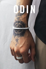 Vòng tay Ice Tennis ODIN Bạc S950 đính đá CZ-Style Streetwear Sang Trọng-Tặng kèm nước rửa bạc-Bảo h