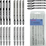 AIKENSAI 20-Piece T144D T101B T118A T118B T119BO Jigsaw Blades T Shank for Wood Plastic Metal Jig Saw Blade Set Compatible with Power Jig Saws RYOBI Milwaukee Makita Bosch DeWalt etc