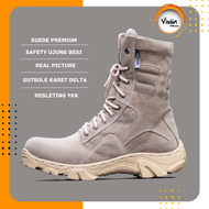 SEPATU GURUN PDL PRIA SATPOLL PP TACTICAL SUEDE PREMIUM TERBARU BAHAN IMPORT VISION SHOES