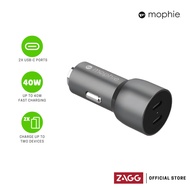 Mophie Car Charger Dual USB-C 40W - Space Grey