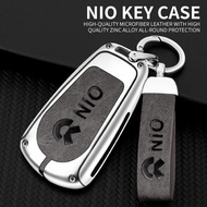 Zinc Alloy Leather Car Key Case Cover Shell For Weilai NIO ES6 ES8 EC6 ET7