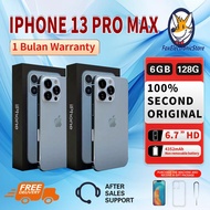 iPhone 13 Pro Max 128GB ALL SIM FULLSET SILENT SECOND BEKAS ORIGINAL100% MULUS NORMAL Hp 3UTOOLSALLG