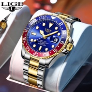 LIGE Men's Watch Stainless Steel Watch For Men Business Male Watches Waterproof Unisex Wrist Watches + Original Box