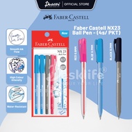 Desklife Faber Castell Pen NX23 Ball Pen 0.5mm 0.7mm 1.0mm -(4s/ PKT) Black/Blue/Red Pen Ballpoint P