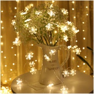 Snowflake String Lights Waterproof Snowflake String Lights Warm White Christmas Snowflake Lights 6.6ft 10LED/ 20ft 40LED For Garden Room Christmas Tree workable