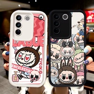 N7 Labubu Black and White Silicone Casing for VIVO V27E V27 Y200e Pro Case