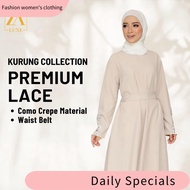 longuette ☀ZOE ARISSA JUBAH MUSLIMAH ABAYA KAFTAN Plain Jubah Labuh Ironless Jubah Korean Style SHERINEE Jubah Lace Premium Design♂