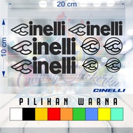 Cinelli Cutting Sticker Variasi Sepeda Lipat Gunung Olah Raga Outdoor Frame Stiker Striping Bike Roa