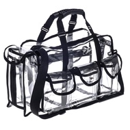 Large Professional Carry All Transparent Makeup Set Bag Beauty Storage Case.