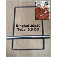 SERBA Kastengel Cookie Dough Leveler Frame + Stainless Steel Cookie Dough Rollpin MOST COMPLETE
