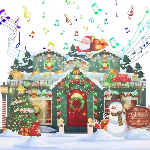 Q39B Musical Christmas Card, Festive Sound for Holiday Wishes, Decoration & Gift (1 Piece)