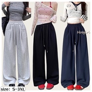 【READY STOCK AT Johor】 Hotgirl⭐Women's casual wide leg pants loose pants straight trousers(SIZE: S-3