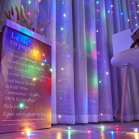 Pop Year 2022 RGB Garland Curtain Light 3mx1m/3mx2m/3mx3m Festoon Lamp LED String Home Bedroom Chris