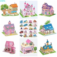VINTA 3D Castle Airplane Assembly Model, Building Model 3d Puzzles, Building Block Toy Airplane Cast