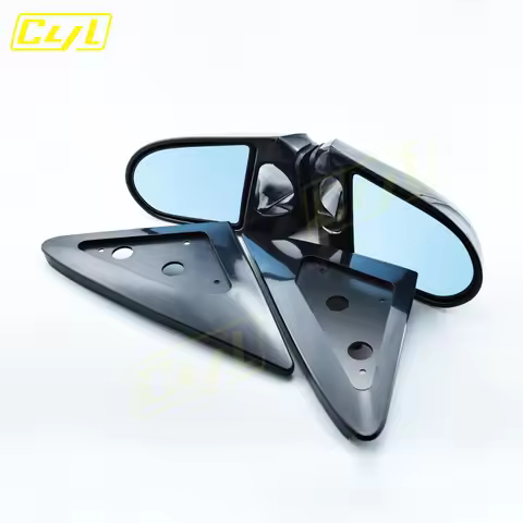 JDM Racing Spoon Style Black Carbon Film Car Side Rear View Mirror For Honda Civic EG 92-95 Hatchbac