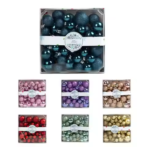 44pcs 3/4/5cm Christmas Balls Christmas Tree Ornaments Ball Xmas Hanging Tree Pendants Home Party Ch