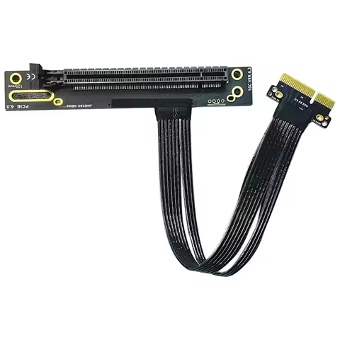 PCI-E 4.0 4X to X4 16X Riser Extension Cable PCI Express Gen4 PCIe X4 Extender Silver-plated Cord Fl