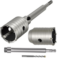 1Set 2 1/2 Inch Concrete Hole Saw with 220mm SDS Plus Shank 65mm Wall Hole Saw Drill Bit for Cement