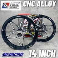 NLK PERFORMANCE NVX155 BINTANG RIM CNC ALLOY/ NLK NVX155 RIM 14 Inch CHROME HITAM BLUE/ NVX155 Binta
