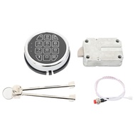 【JJL】-Electronic Safe Lock with Solenoid Lock Chrome Keypad Security Fireproof Safe Box and More