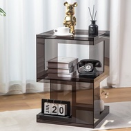 เคาน์เตอร์เก็บของแบบมีเหลี่ยม Acrylic Coffee Table Side Table Simple Modern Bedroom Nightstand Livin