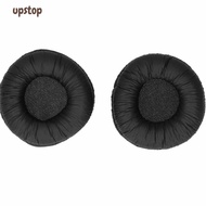 UPSTOTO 2PCS Universal Headphone Ear Pads, 55mm/2.17in Noise Isolation Wrinkle Leather Earpads, Easy
