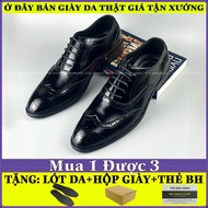 Giày da nam HQC SHOES chất liệu da bò phong cách công sở lịch lãm HQ005