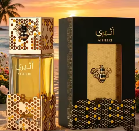The golden luxury perfume Atheeri flower fragrance food amber tone, neutral perfume spray, 3.4oz100m
