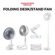 Portable Folding Fan Foldable Height Adjustable Tripod 7200mAh Mini USB Rechargeable Operated Fan