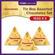 Toblerone Swiss Assorted Chocolate Tin Giftbox - Milk Dark White Gift Box Set 152g (Set of 3)