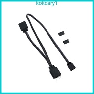 KOKO Flexible ARGB Splitter Cord ARGB Splitter Extension Cable 5V 3Pin ARGB 1 Female