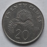 uang kuno singapura 20 cent 1987