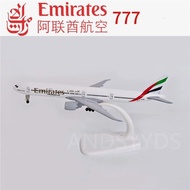 FW 20cm scale aircraftB777 Emirates Airlines Toy planes w Landing Gears Metal Replica Model airplane