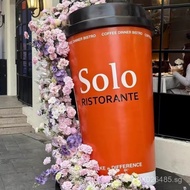 Internet Celebrity Milk Tea Cup Giant Coffee Shop Large Decoration Model Door Head Wall Hanging Deco