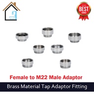 [B Series] Brass Material Female to M22 Male Tap Adapter Conversion Faucet Aerator Connector Brass F