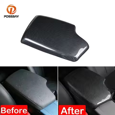 Carbon Fiber Center Stowing Tidying Armrest Console Box Trim Cover for BMW 4 3 Series F30 F34 320i 3
