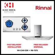 RINNAI RH-C249-SSR CHIMNEY HOOD + RB-73TS 3 BURNER STAINLESS STEEL BUILT-IN HOB BUNDLE