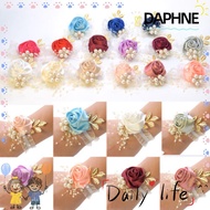 DAPHNE Bracelet Pearl Rose Corsage Bridesmaid