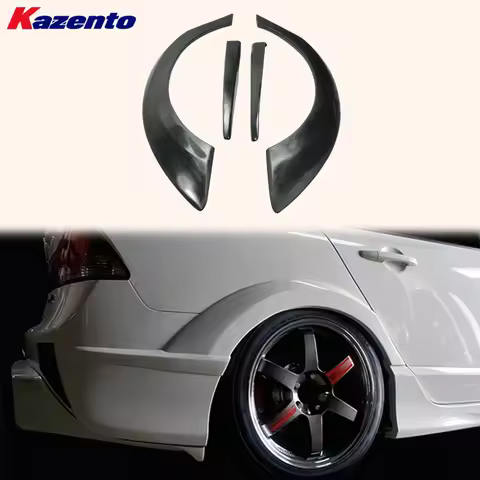 For Honda Civic FD2 M Style Fiberglass Unpainted Rear Wide Fender Flares 4PCS