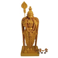 KAWAN Lord Murugan statue 印度神善梵 穆如干 室建陀雕像 Kartikeya 4157 Skanda Kumara Subrahmanya 17cm Indian