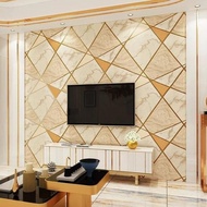 Wallpaper Dinding Ruang Tamu Minimalis Motif Keramik 3D Wallpaper