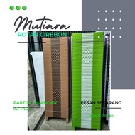 Synthetic rattan room divider screen 3 panels