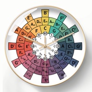 jam dinding besar jam dinding Chord Roulette Wall Clock Guitar Clock Five-Degree Circle Automatic Cl