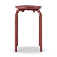 มูจิ เก้าอี้ทรงกลมฐานไม้ขาเหล็ก - MUJI Steel Pipe Stacking Stool (W28.5 x D28.5 x H45 cm)