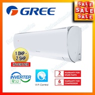 GREE R32 WIFI INVERTER 1HP / 1.5HP / 2HP / 2.5HP Aircond (QUEEN Series) Air Conditioner