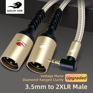 สายแยกสัญญาณสเตอริโอตัวผู้ยาว3.5มม. เป็นแบบคู่ XLR 1/8 "TRS Stereo เป็น2 XLR ตัวผู้ Y Splitter Patch