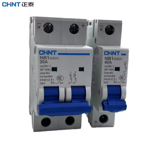 CHINT NB1-63DC 1P 2P 4P DC250V DC500V DC1000V Solar Energy Photovoltaic DC Mini Circuit Breaker MCB 