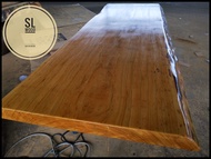 Chengal Live Edge Slab Solid Hard Wood With Natural Coat Finishing 3" inch x 32" inch = 7 feet Malay