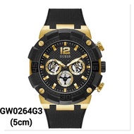 Jam Tangan Guess GW0264G1 Stainless Steel Strap Hitam dengan Dial 43mm - Tahan Air