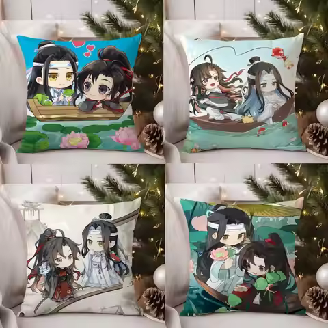 M-Mo D-Dao Z-Zu S-Shi Pillow Case Sofa Living Room Bedroom Double-sided Printing Square Cushion Nap 